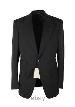 New TOM FORD Windsor Signature Solid Black Suit Size 50 IT / 40R U. S