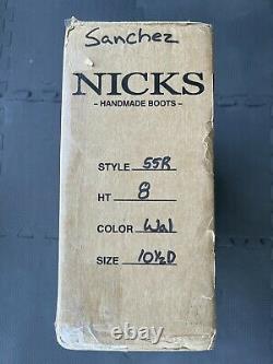 Nicks Nicks Handmade Boots Walnut USA Ranger 55 Last Smooth Wesco 10.5 D 8 New
