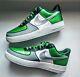 Nike Air Force 1s 07 Custom Low Sneakers Green Silver Mens Womens Sizes Af1