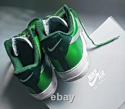 Nike Air Force 1s 07 Custom Low Sneakers Green Silver Mens Womens Sizes AF1