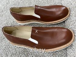 Noah Waxman Men's Size 11 Malibu Leather Slip-On Shoe Tan USA Made NWOT RARE