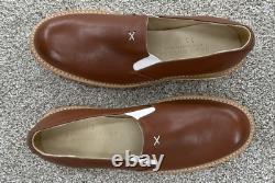 Noah Waxman Men's Size 11 Malibu Leather Slip-On Shoe Tan USA Made NWOT RARE