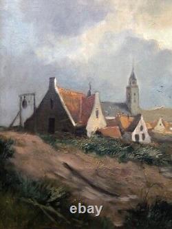 Oil on panel painting Seascape Hand made 14x20 Netherlands artist J. M. Beek XX