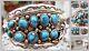 Old Pawn Navajo Bisbee Turquoise Sterling Silver Cuff Bracelet Sz6 7/8 2.54oz