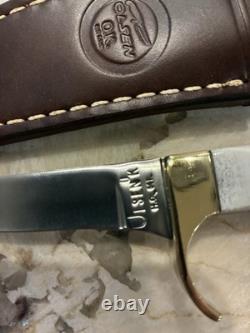 Olsen # 600 Stag Handle Hand Made Sheath Knife Howard City MI NIB Made In USA