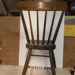 One Early 1800- American Fan Back Chair Antique Solid & Original- Hand Made
