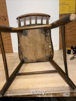 One Early 1800- American Fan Back Chair Antique Solid & Original- Hand Made
