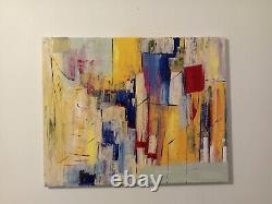 Original Abstract Acrylic Painting On Canvas Excuse Me, I Have Something To Say