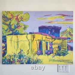 Original Signed Modernist Painting Southwest Arizona Southwestern Art Landscape