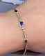 Oval Cut Sapphire Women's Tennis Bracelet 14k Yellow Gold Plated 8.00 Ct