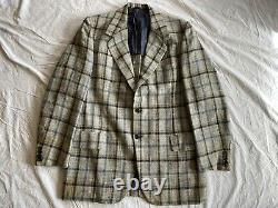 Oxxford Clothes 43L or 44Lvintage sport coat suit jacket plaid hand made usa