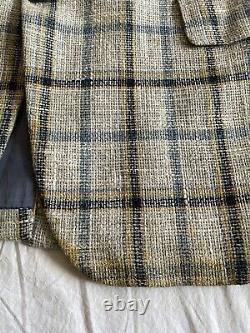 Oxxford Clothes 43L or 44Lvintage sport coat suit jacket plaid hand made usa