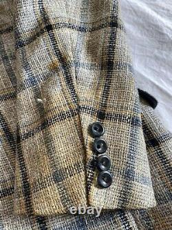 Oxxford Clothes 43L or 44Lvintage sport coat suit jacket plaid hand made usa