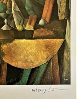 Pablo Picasso Print, Bread and Fruit Dish on a Table, Original Hand Signed & COA