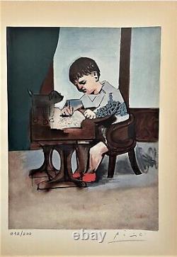Pablo Picasso Print, Paul Drawing, 1923 Original Hand Signed & COA