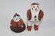 Pair Vintage Zuni Pueblo Pottery Standing Man & Sitting Woman Figures 5.5 & 3