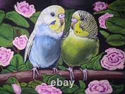 Parakeet original painting