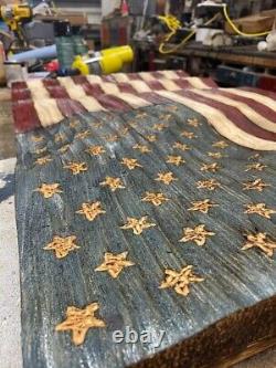 Patriotic, Wall Art Décor, Wedding American Wooden Flag, Rustic American Flag
