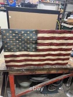 Patriotic, Wall Art Décor, Wedding American Wooden Flag, Rustic American Flag