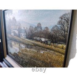 Paul MacWilliams Landscape Painting Signed. Unknown location with farmhouse