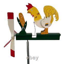 Pecking Rooster Whirligig Handmade Made in USA