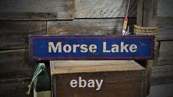 Personalized Lake House Sign Rustic Hand Made Vintage Wooden Sign