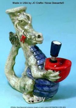 Pete Magic Fantasy Dragon Ceramic Rumph Water Hookah Tobacco Pipe 1874 Made USA