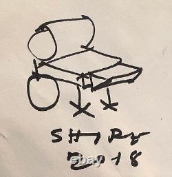 Peter Shire, Chair Pecker Series Doodle on Envelope, See Description