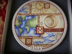 Pickard Millennium Display Plate, Hand Painted, Made in USA, Size 8X8 Gold trim