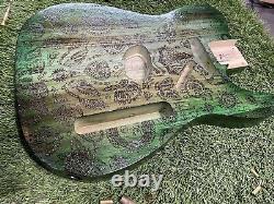 Pistols Crown Barncaster Tele BODY ONLY Handmade IN USA Green Tattoo