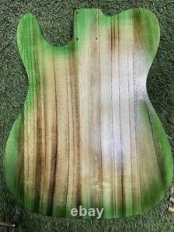 Pistols Crown Barncaster Tele BODY ONLY Handmade IN USA Green Tattoo