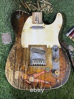 Pistols Crown Barncaster Tele BODY ONLY Handmade IN USA Worn Cowgirl
