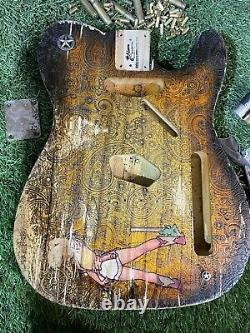 Pistols Crown Barncaster Tele BODY ONLY Handmade IN USA Worn Cowgirl