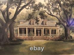 Plantation Home Scenery Painting framed & Matted By Carol Heart From 1983
