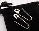 Platinum Safety Pin Earrings (pair) 1''long Handmade In Usa