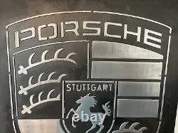 Porsche hand made cast metal sign