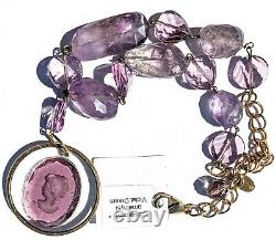 Purple Amethyst made with Swarovski Intaglio USA Handmade Gay Isber Linked Cameo