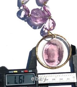 Purple Amethyst made with Swarovski Intaglio USA Handmade Gay Isber Linked Cameo