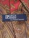 Ralph Lauren Polo Necktie 100% Silk Hand Made Usa, Authentic, Gold, Red Luxury