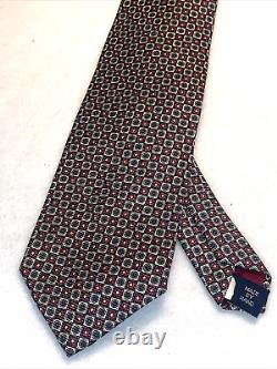 RALPH LAUREN Tie by POLO 100% SILK Hand Made USA, AUTHENTIC, Red, Green