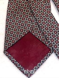 RALPH LAUREN Tie by POLO 100% SILK Hand Made USA, AUTHENTIC, Red, Green