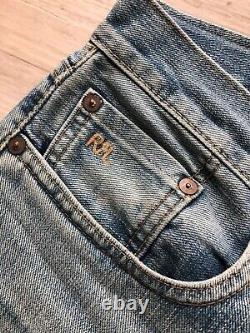 RRL, Slim Fit Japanese Selvedge Denim Light Wash, Men's Size 30x34, Made in USA