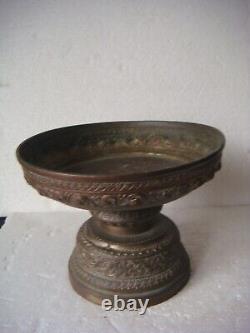 RRR RARE Antique Vintage Copper Fruit Bowl Hand Made-Carved