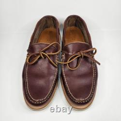 Rancourt & Co Dirigo Mens Size 10 Leather Boat shoe Hand made in Maine USA