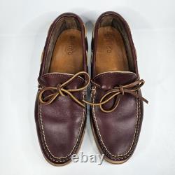 Rancourt & Co Dirigo Mens Size 10 Leather Boat shoe Hand made in Maine USA