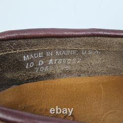 Rancourt & Co Dirigo Mens Size 10 Leather Boat shoe Hand made in Maine USA