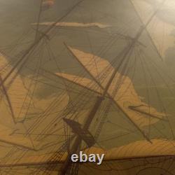 Rare Antique F. E. Buttersworth Chromolithograph Go Right San Francisco Shipwreck