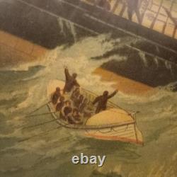 Rare Antique F. E. Buttersworth Chromolithograph Go Right San Francisco Shipwreck