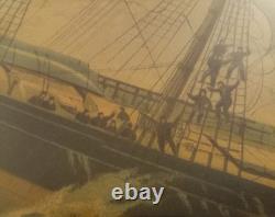 Rare Antique F. E. Buttersworth Chromolithograph Go Right San Francisco Shipwreck