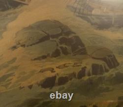 Rare Antique F. E. Buttersworth Chromolithograph Go Right San Francisco Shipwreck